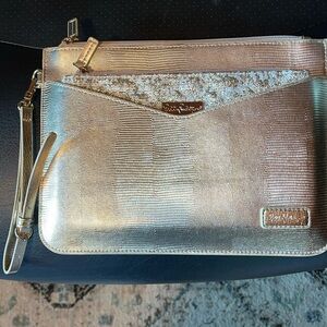 Lilly Pulitzer gold hand bag.   NWOT